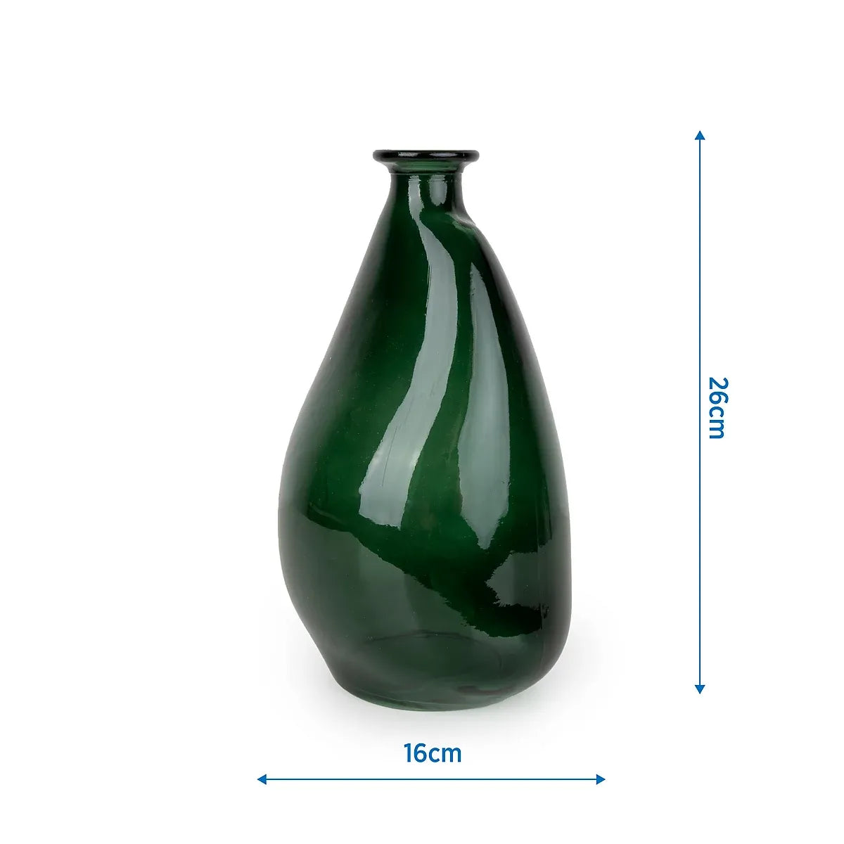 Green Glass Vase Irregular Sculptural Design For Home-Furniture Kingdom